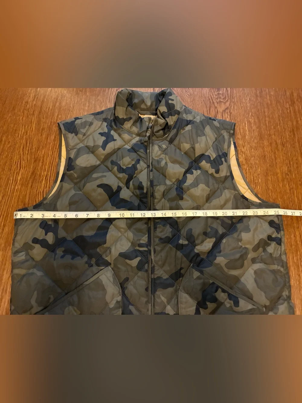 J. Crew Camo Quilted Vest - Size XL